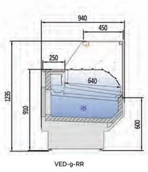 Vitrina expositora Refrigerada Docriluc Serie VED-8-R NERIA 